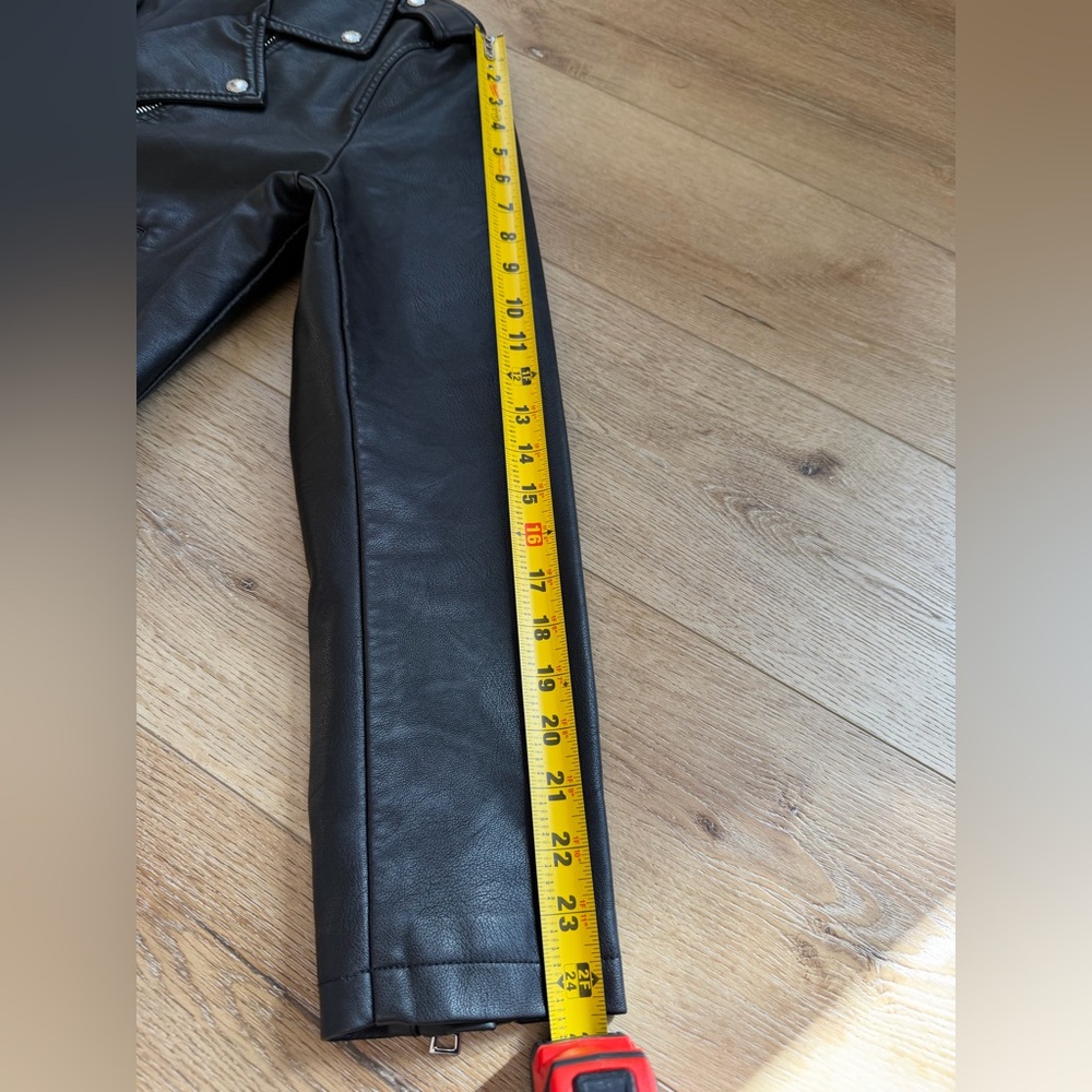 Levi's Black Vegan Leather Belted Moto Jacket - Picture 11 of 13
